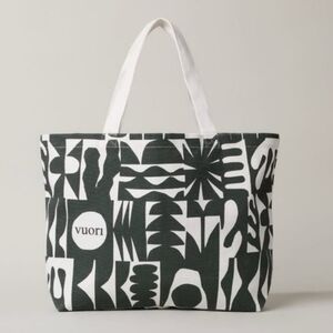 Vuori Canvas Tote Limited Edition Large Color White & Green